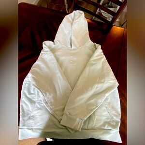 Mint Dutch Bros hoodie! Oversized fit, some stains on the bottom pocket.